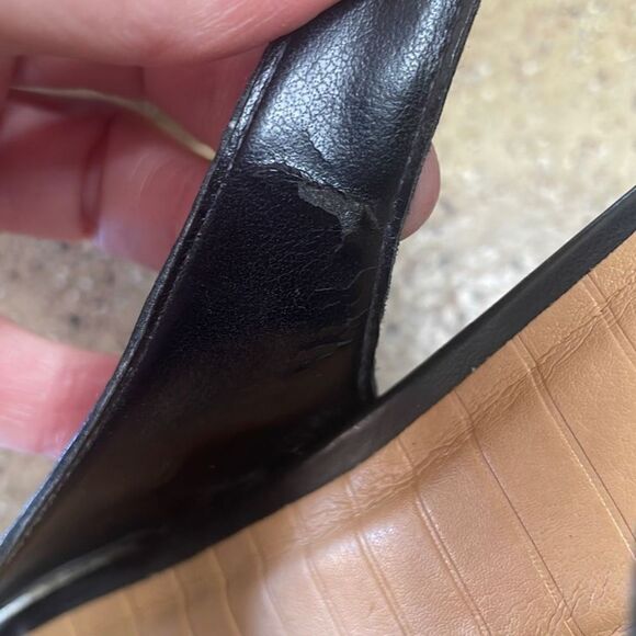 Gianni Bini Black Leather & Jute Slingback High Heeled Sandals sz 7 - Picture 13 of 13